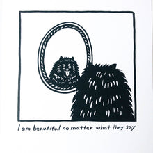 I am beautiful daily affirmation print 12x18